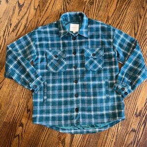 Thread & Supply Women’s Green Teal Plaid Fall/Winter Shacket